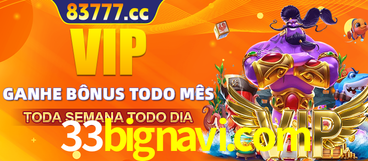 Banner promocional do 33bignavi.com oferecendo 100% de recompensas adicionais contínuas para quem fizer o login diário (Daily sign-in), com um mascote de coelho.